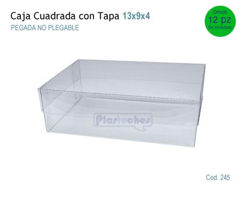 <b> Caja Cuadrada con Tapa de 13x9x4cm. </b> 