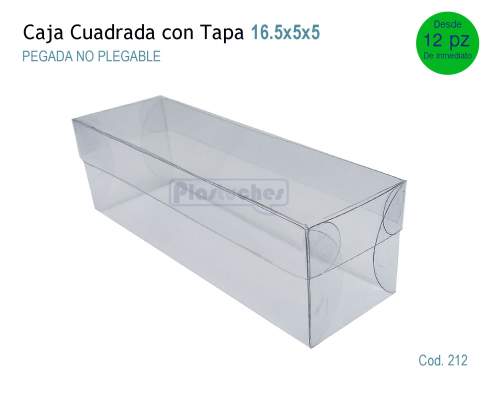 <b> Caja Cuadrada con Tapa de 16.5x5x5cm. </b> 