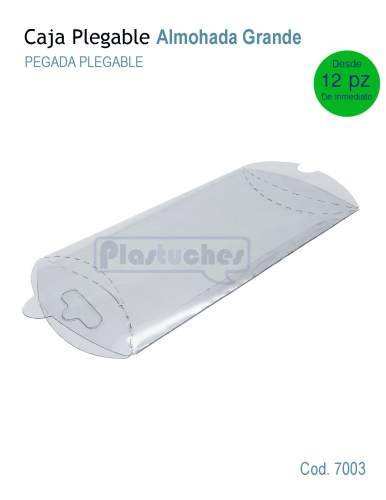 <b> Caja Plegable tipo Almohada de 9.3x3x11.3cm. MEDIANA</b> 