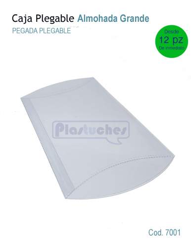 <b> Caja Plegable tipo Almohada de 6x2.5x21.2cm. GRANDE</b> 
