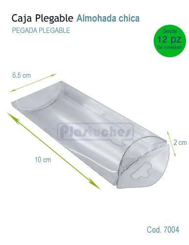 <b> Caja Plegable tipo Almohada de 6.5x2x10cm. CHICA </b> 